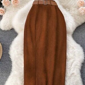 SHEIN Brown Pencil Skirt